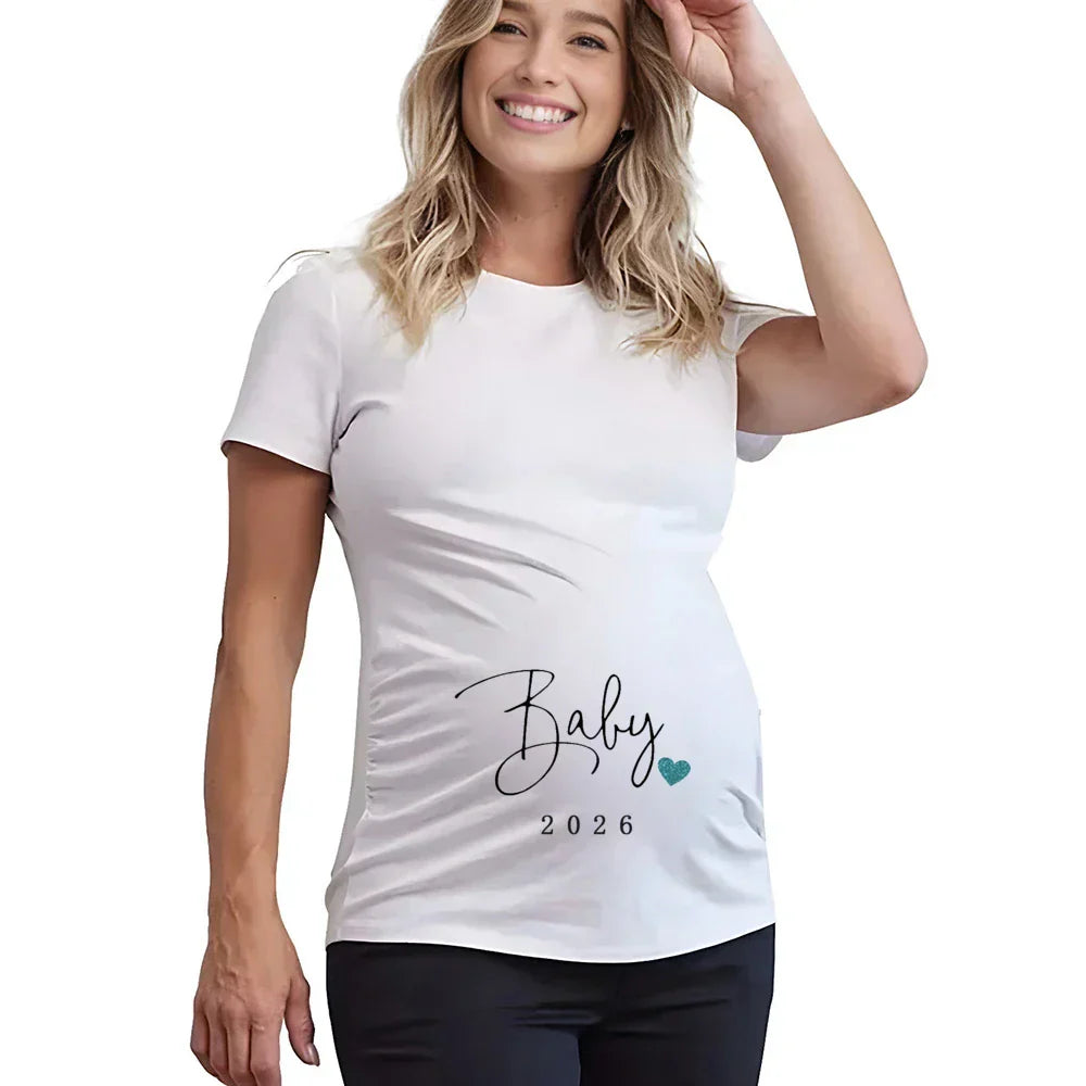 Baby Boy Loading 2026 Pregnancy Announcement T-Shirt
