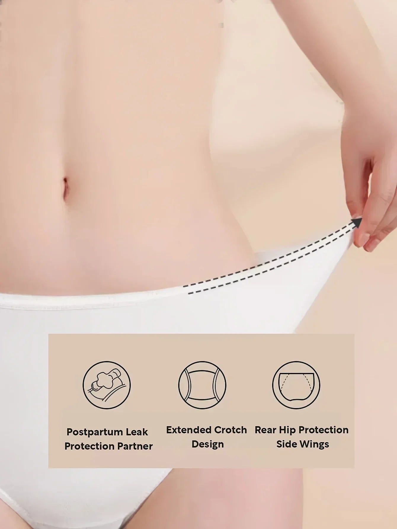 Premium Sterilized Leak-Proof Women's Disposable Underwear, 5-Piece Set