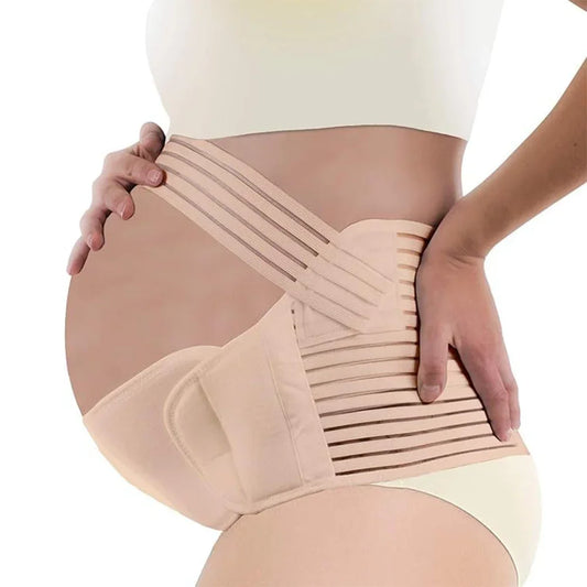 Maternity Belly Support Belt - Beige Pregnancy Back Brace