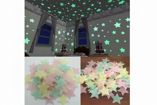 100PCS Glow-in-the-Dark Star Wall Stickers