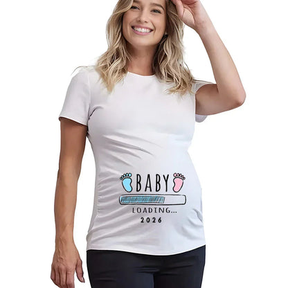 Baby Boy Loading 2026 Pregnancy Announcement T-Shirt