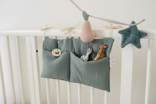 Baby Crib Storage Organizer – Diaper & Bedside Bag
