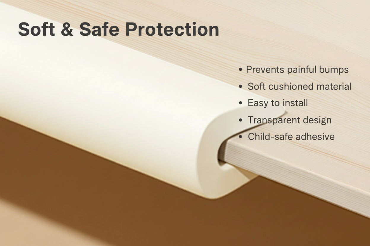 Baby Safety Table Edge Protection Covers - 13 ft/4m Soft Corner Guards