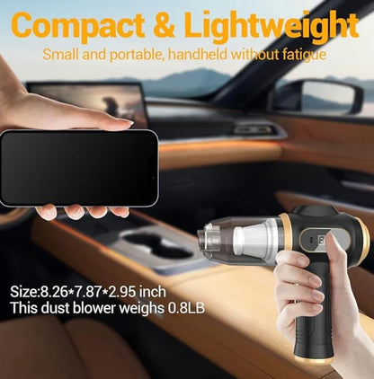 TurboVac Mini Pro™ – Portable Cordless Car Vacuum Cleaner